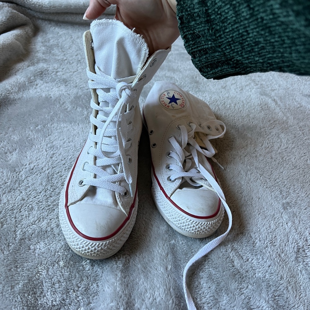 Converse High-tops. Classic white. Size 7